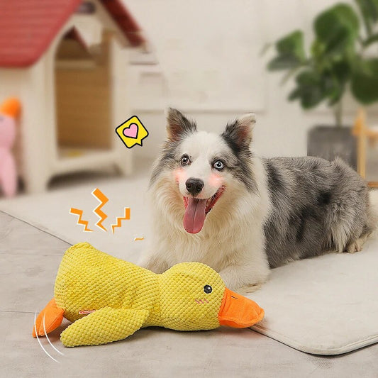 JAPAGO Dog Sleeping Toy Duck Chew Sounding Toy for Small Medium Large Dogs Outdoor Interactive Pet Training Toy Dog Accessories